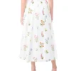 RIHANA Cotton Floral Pleated Midi Skirt