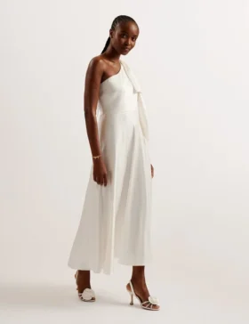 RIKUTO Satin Midi Dress