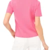 RONNI Rib Knit Short Sleeve Polo Top