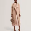 ROSELL Longline Belted Wool Wrap Coat