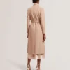 ROSELL Longline Belted Wool Wrap Coat