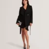 ROSESS Short Belted Wool Wrap Coat