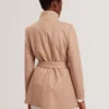 ROSESS Short Belted Wool Wrap Coat