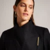 ROSESSO Short Belted Wool Wrap Coat