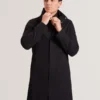 RUABON Funnel Neck Longline Jacket With Liner