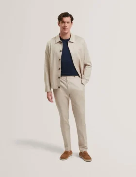 RUBINOJ Smart Woven Cotton Harrington Jacket