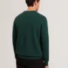 SAINSY Branded Texture Crew Neck Jumper