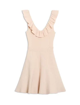 SAYLAA Ruffle Neckline Mini Dress