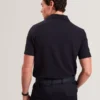 SERAPA Grid Texture Woven Short Sleeve Polo