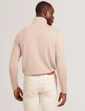 SIMONEA Textured Panel Half-Zip Modal Sweatshirt