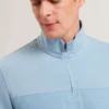 SIMONEA Textured Panel Half-Zip Modal Sweatshirt