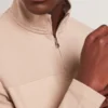 SIMONEA Textured Panel Half-Zip Modal Sweatshirt