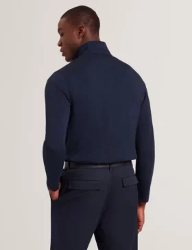 SIMONEAO Textured Panel Half-Zip Modal Sweatshirt