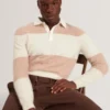 SOLARAN Alpaca Wool Block Stripe Rugby Shirt