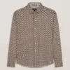 SOREN LONG SLEEVE ARCHIE PRINT SHIRT Dull Gold