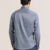 SOREN LONG SLEEVE CLAROT PRINT SHIRT Dark Denim
