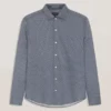 SOREN LONG SLEEVE CLAROT PRINT SHIRT Dark Denim