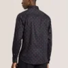 SOREN LONG SLEEVE DAISY PRINT SHIRT Black Beauty