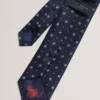 STEEPLE Circle Geometric Print Silk Tie