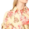 STINA Floral Twist Sleeve Mini Shirt Dress