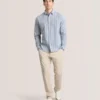 STRIPE SHIRT Striped Woven Long Sleeve Shirt