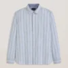 STRIPE SHIRT Striped Woven Long Sleeve Shirt