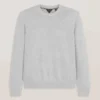T STITCH LONG SLEEVE CREW NECK SWEATER Grey Heather