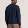 T STITCH LONG SLEEVE CREW NECK SWEATER Sky Captain