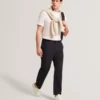 TEDDOT Tapered Leg Cotton Stretch Twill Pants