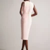 TILOLAH V Neck Bodycon Midi dress