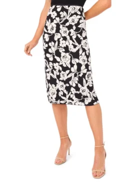 TONI Midi Skirt With Rose Jacquard