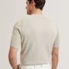 TORRENT Wool Blend Ribbed Raglan Polo Shirt