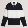 TRAVISS Block Stripe Jersey Cotton Rugby Shirt