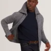 VARINK Twisted Yarn Knit Zip-Through Jumper