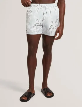 VERDES Palm Print Mid-Length Swim Shorts