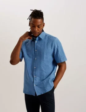 VERDON Short Sleeve Seersucker Shirt