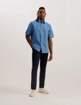 VERDON Short Sleeve Seersucker Shirt