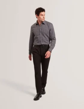 VYSER Jacquard Check Woven Long Sleeve Shirt