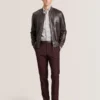 WAGGONER Leather Bomber Jacket