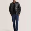 WAGGONER Leather Bomber Jacket