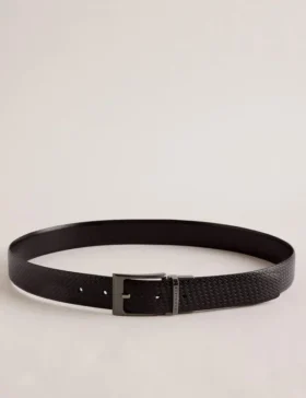 WAIDE Woven Texture Leather Belt