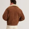 WALD Shearling Leather Aviator Jacket