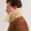 WALD Shearling Leather Aviator Jacket