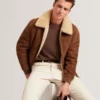 WALD Shearling Leather Aviator Jacket