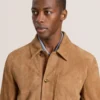 WALLY Suede 3-Pocket Button Front Jacket