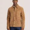 WALLY Suede 3-Pocket Button Front Jacket