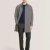 WARREN Herringbone Stripe Mac Coat