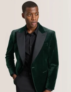 WEBSTER Velvet Single Breasted Tuxedo Jacket