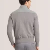 WESLEY Suede Panel Zip-Up Bomber Jacket