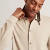 WILKES Long Sleeve Textured Button-Through Polo